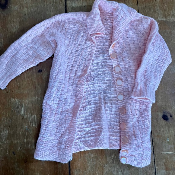 Hand Knit Wool Sweater Set - Picture 2 of 6